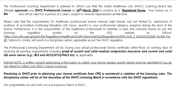 Dubai Healthcare City Dhcc License Application